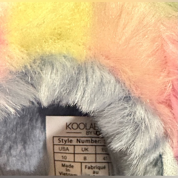 Koolaburra by UGG Women’s Adjustable Slide Sandals Fuzz'd Out Pastel New W/O Box - Picture 9 of 10